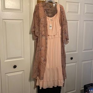 Dress with Floral Jacket, size XXL